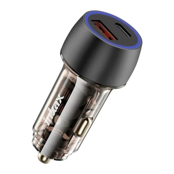 Laddare Handstick 48W USB-C + USB Snabb Laddning LED Indikator Inkax Transparent Transparent