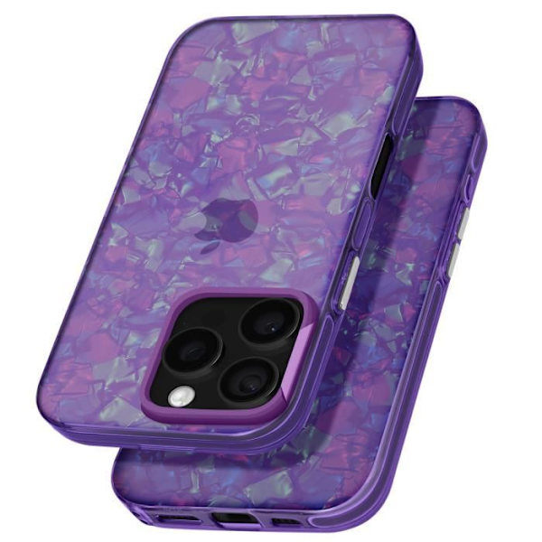 Suojakuori iPhone 16 Pro Maxille - AVIZAR - Tutti Frutti Violet - Iskunkestävä Pehmeä - Korotetut reunat Lila