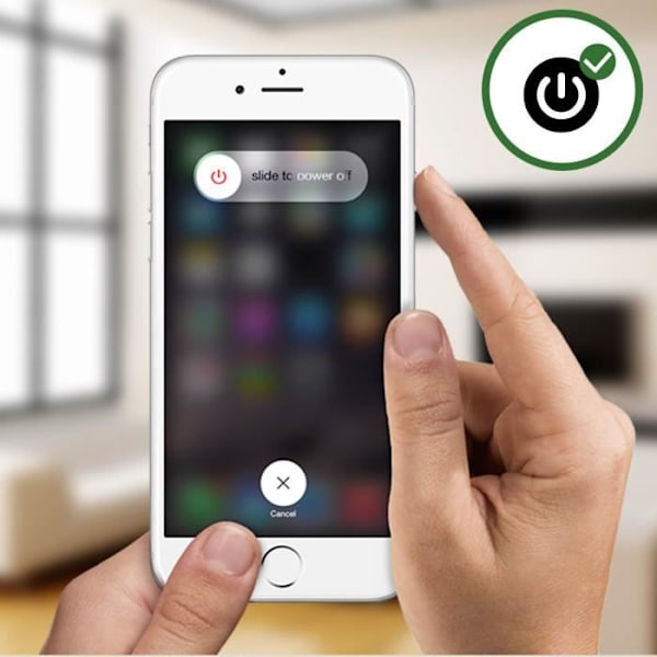Vaihtokaapeli - iPhone 8 - Virtakytkin - Salama - Äänenvoimakkuus - Mikrofoni Musta Svart
