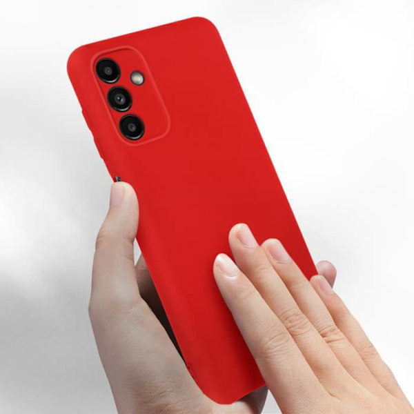 Samsung Galaxy A13 5G skyddsfodral - Röd - Halvstyv silikon - Mjuk yta Röd