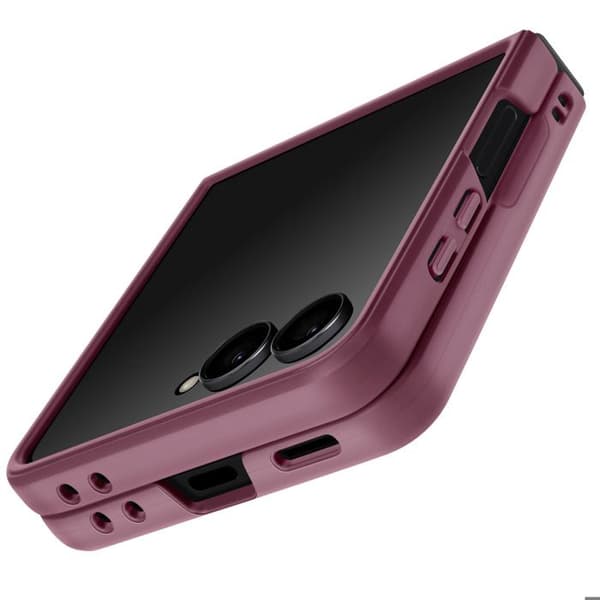 Fodral - AVIZAR - Galaxy Z Flip 7 - Silikon Rosa - Textur Relief - Stötskydd Ros