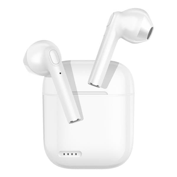 Bluetooth-hörlurar 5.3 Laddningsfodral 18h Kontrollknapp Akashi Vit Vit