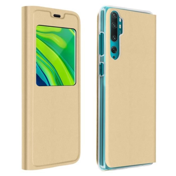 Folio-fodral - Xiaomi - Mi Note 10 Lite - Ultrafin - Visningsfönster - Guldgul Gyllene, gula