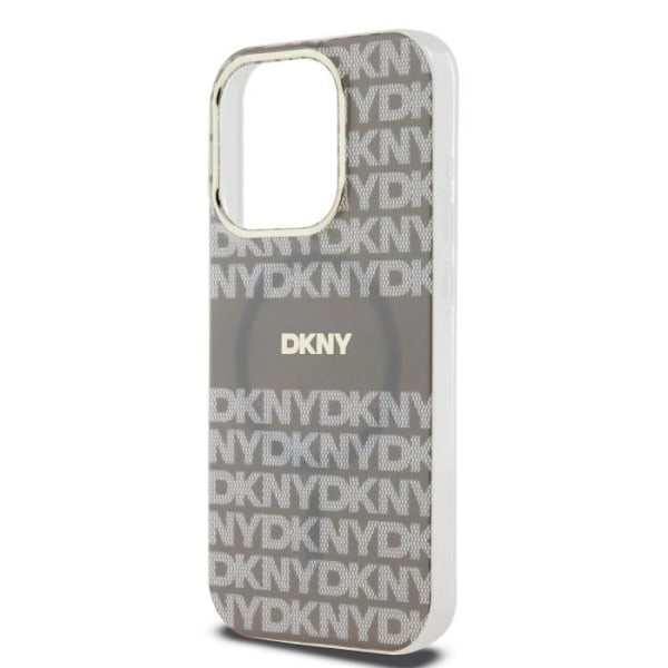 Coque til iPhone 14 Pro Max MagSafe i blødt TPU med DKNY-mønster i beige Grå