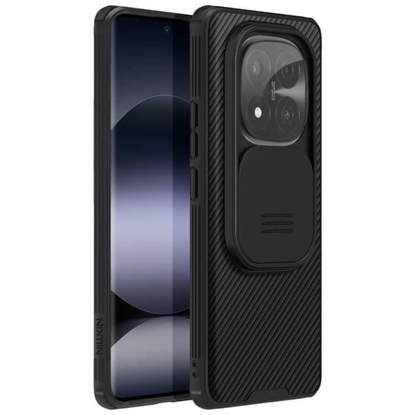 Coque til Xiaomi Redmi Note 14 Pro og 14 Pro Plus Stødabsorberende Nillkin Sort Svart