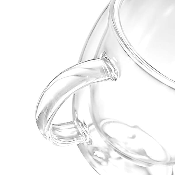 Verres Double Paroi - CHEFFINGER - Sæt af 2 - 250ml - Borosilikatglas - Ergonomisk Vit