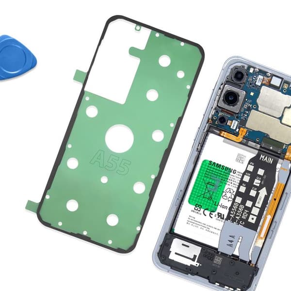 Originalt Batteri Dæksel Klæbemiddel til Galaxy A55 Samsung Service Pack Grøn Grön