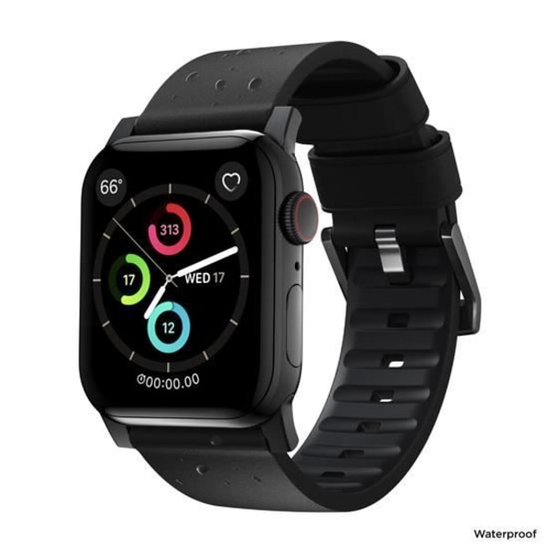 Apple Watch Nomad Active Pro -ranneke Apple Watchille 42/44mm musta/musta