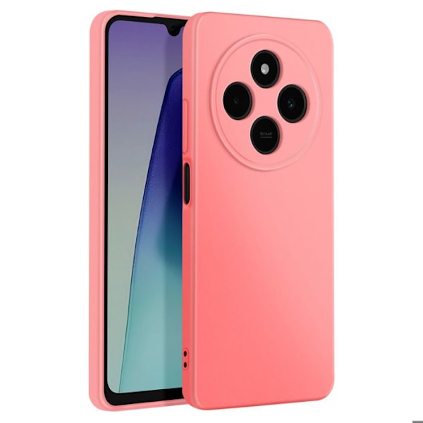 Coque för Xiaomi Redmi 14C Semi-rigid Soft-touch Anti-fingeravtryck Rosa Puder Rosa