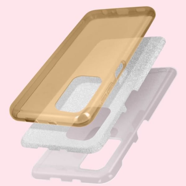 AVIZAR Glitterfodral för Xiaomi Poco M4 Pro 5G och Redmi Note 11S 5G - Gul - Mjuk - Glitterdesign gyllene