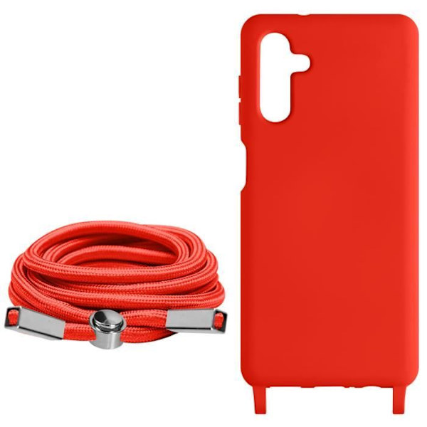 Cord Case kompatibel med Samsung Galaxy A14 5G og 4G Red Cord Case