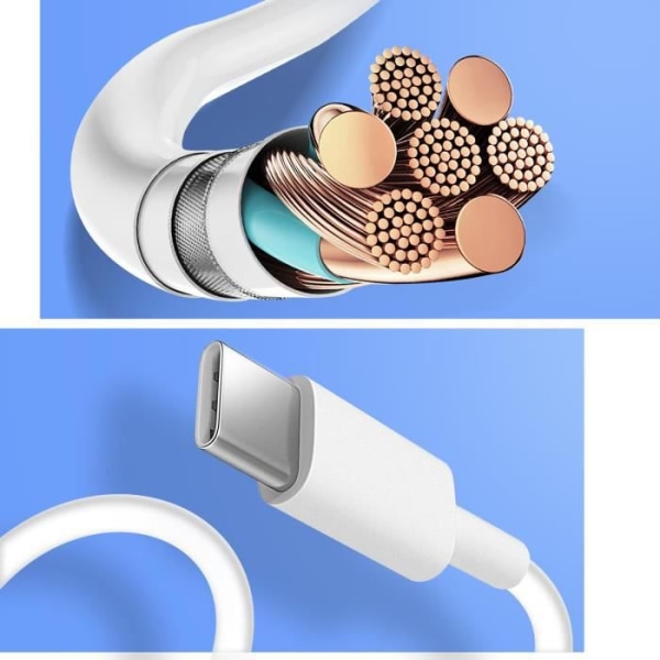 USB-C-sektorilaturi MacBookin ja iPadin pikalataus 96 W Compact White Vit