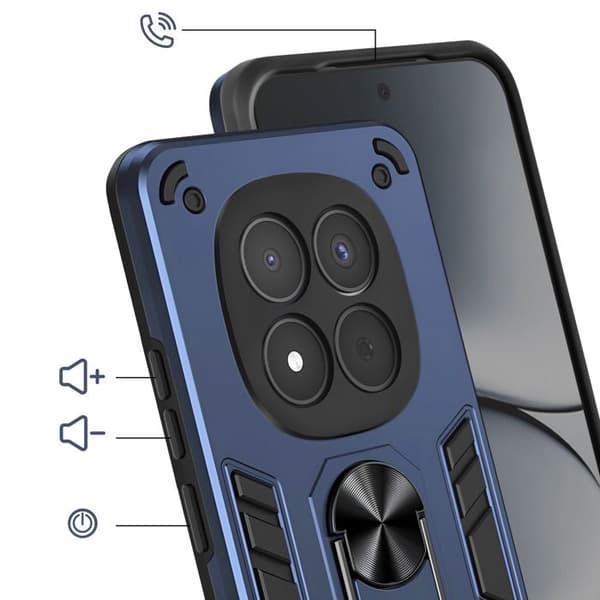 Cover til Redmi Note 15 Pro 5G med Blå Magnetisk Ring Blå