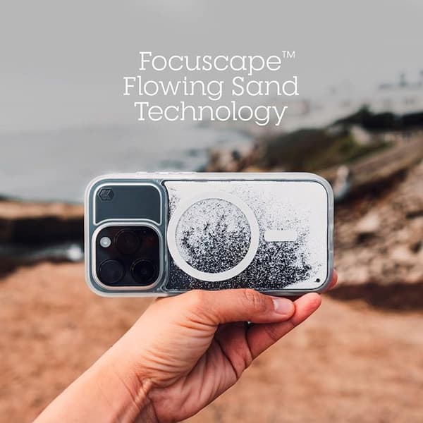 Mobilcover - bumper til telefon Stm Relax Sand MagSafe - stressreduktionsetui til iPhone 15 Pro Max (sort / grå)