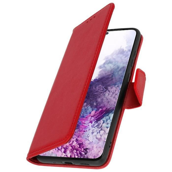 Samsung Galaxy S20 Plus Läderkorthållare Premium Stativ Funktion Röd Röd Röd
