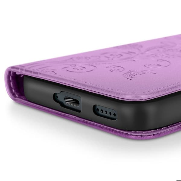 Etui - AVIZAR - Blomst Sommerfugl - Lilla - Honor 400 Lite - Fuldt beskyttelse Violett
