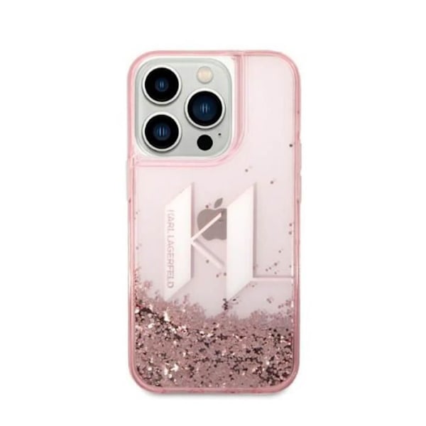 Karl Lagerfeld Liquid Glitter Big Logo Cover - Cover til iPhone 14 Pro Max (Pink) - 3666339085674