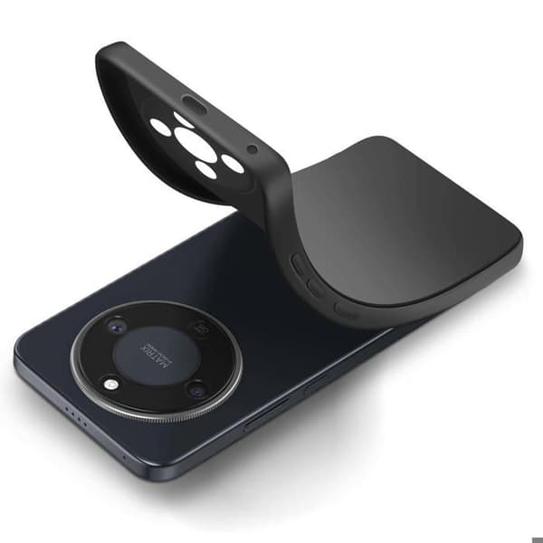 Cover til Honor Magic 8 Lite Mat Finish i Blødt Silikone Sort Svart