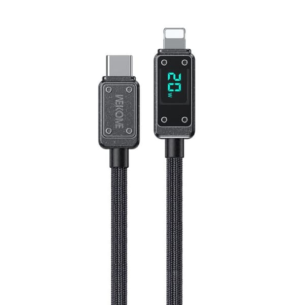 Forbindelseskabel - WEKOME - WDC-08 - USB-C til Lightning - Hurtig opladning 20W - 1m
