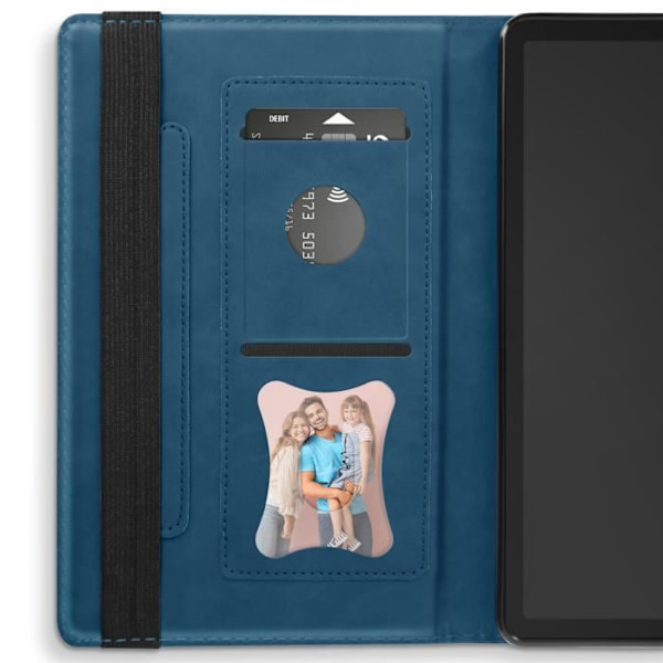 Etui til Samsung Galaxy Tab A9 - AVIZAR - Pung med flere rum - Videounderstøttelse - Blå Blå