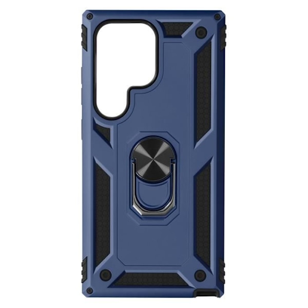Hybrid hård skal för Samsung Galaxy S24 Ultra - AVIZAR - Magnetiskt stöd ring - Mörkblå Blå