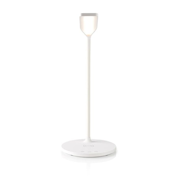 LED skrivebordslampe med dimmer og trådløs oplader 10 W Nedis hvid Vit