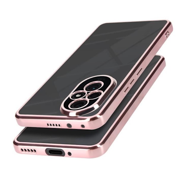 Etui til Honor 200 Pro Transparent Back Contour Chrome Effect Pink Champagne Rosa