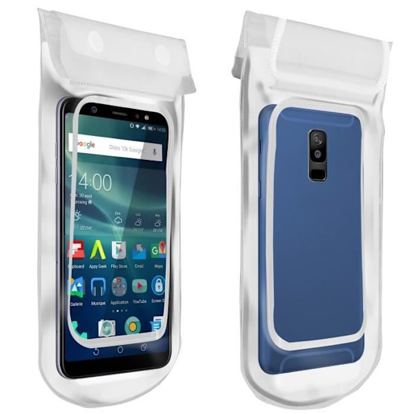 Vandtæt Sleeve - AVIZAR - Universel - IP68 - Taktile Transparent - Hvid Vit