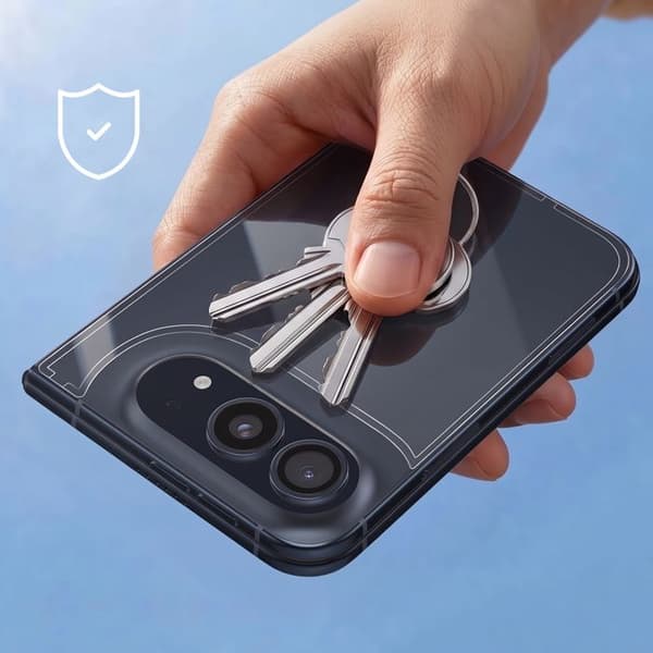 iPhone Duo:n Takasuoja Karkaistusta Lasista 9H Läpinäkyvä Vit