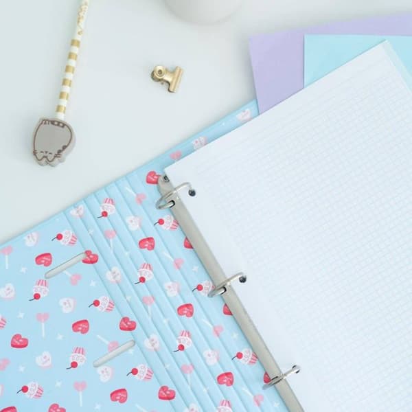 A4-mappe - PUSHEEN - Purrfect Love - 4 ringe - Elastisk lukning - Tilpasset indvendig