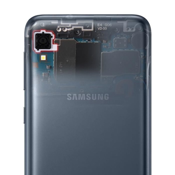 Bagkamera - Samsung - Galaxy A10 - Fotomodul - Kompatibel - Integreret forbindelseskabel Svart