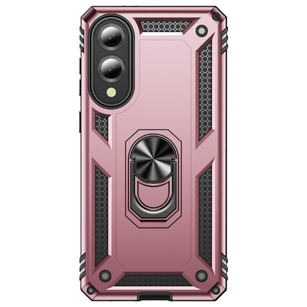 Coque til Samsung Galaxy S25 Edge Hybrid Ring Magnetic Støtte Rosé Champagne Rosa