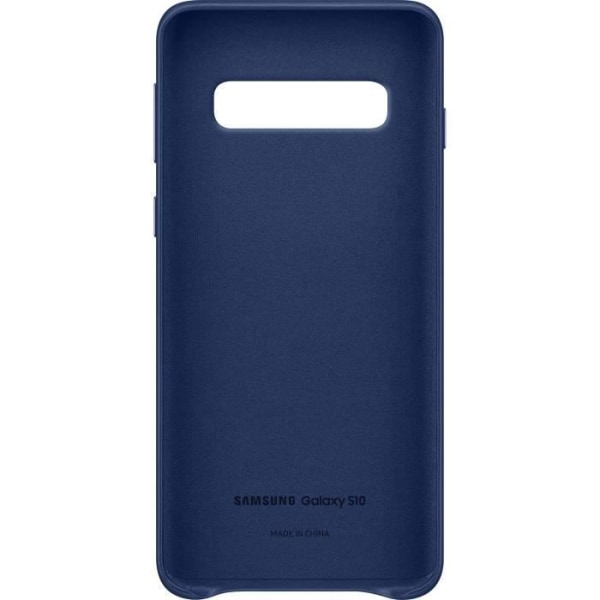 Samsung S10 læder taske - Navy marinblå