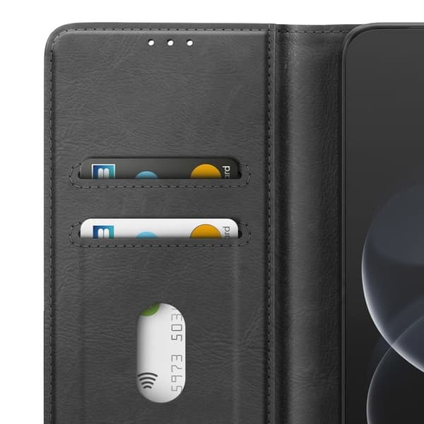 Plånboksfodral för Redmi Note 17 Pro Serie Chesterfield med Stöd Svart Svart