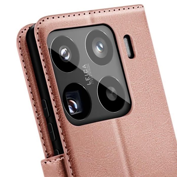 Xiaomi 15 Pro - Lompakkotasku, jossa on käsiketju Mayaxess Rose Champagne Rosa