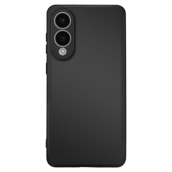 Coque för Galaxy S25 Edge Soft-Touch i Halvstyvt Svart Silikon Svart