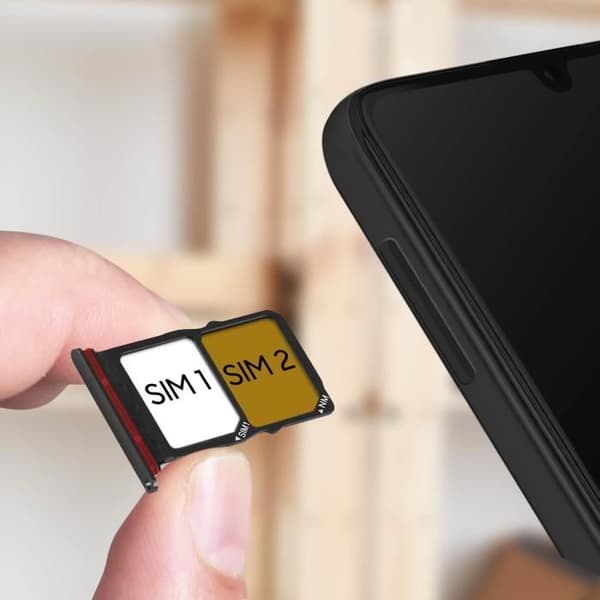 SIM-kortbakke til erstatning Huawei P30 - Sort - Nano SIM - Micro-SD - CE og RoHS Svart