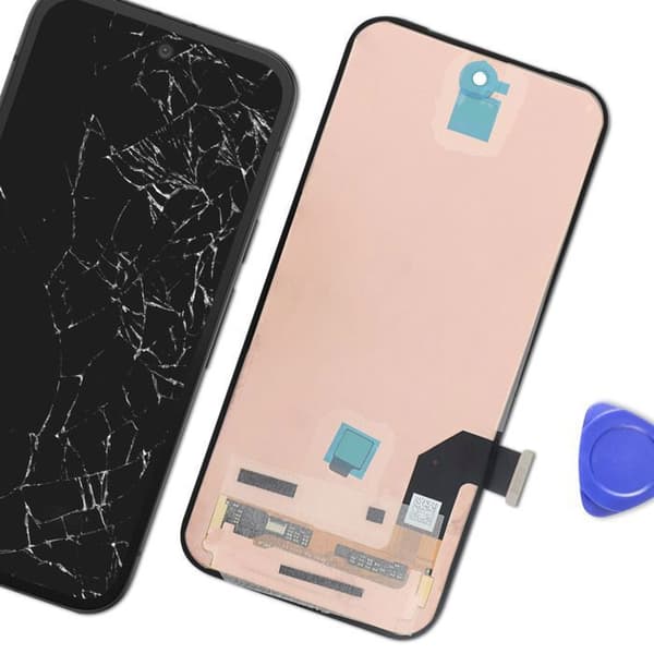 Fuldskærm til Google Pixel 9a LCD-panel med berøringsglas - AVIZAR - Sort Svart