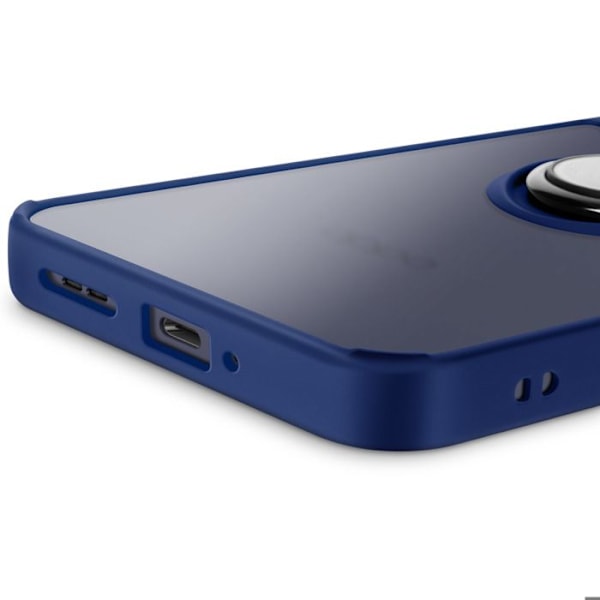 Coque pour Oppo Reno 13 Bague Magnétique Dos Translucide Sininen Yö Blå