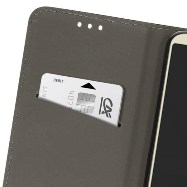 Taske til Motorola G6 Play og Moto E5 - AVIZAR - Sort - Semi-stiv - Syntetisk - Blandet Svart