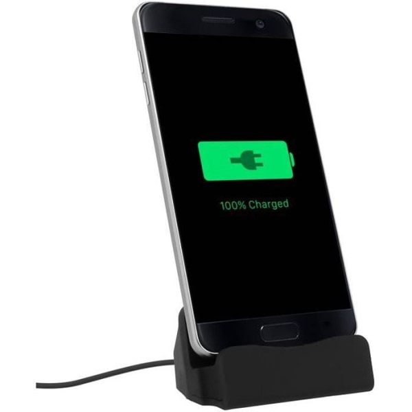 Smartphone dockingstation - Noname - Micro-USB - Hurtig opladning - Synkronisering - Sort Svart