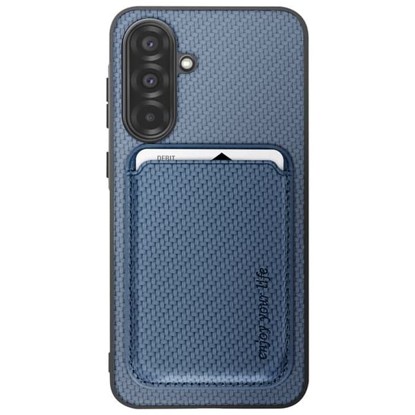 Coque - Samsung - Galaxy A36 - Magnetisk - Kolfiber - Antiglidande Blå