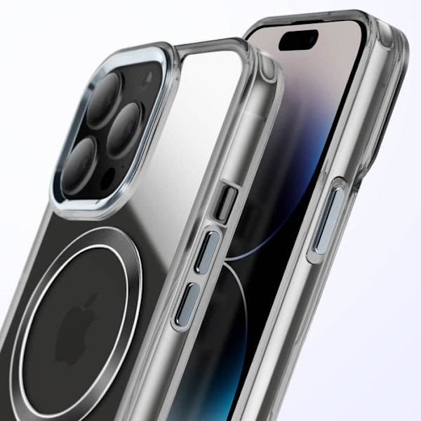 MagSafe-skal til iPhone 14 Pro Max Bag Glas Farve Sort Svart