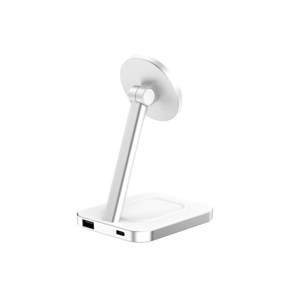 Induktionsladdare - Force Power - 3 i 1 - MagSafe-kompatibel - 15W - Vit Vit