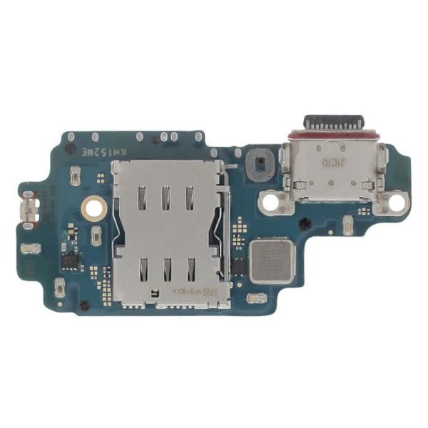 AVIZAR-latausliitin Galaxy S22 Ultra Microlle ja SIM-kortinlukijalle, musta Svart