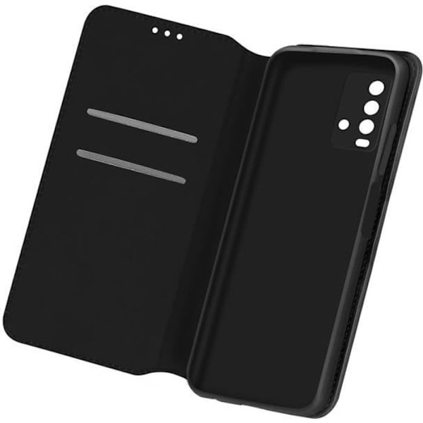 Housse - AVIZAR - Xiaomi Redmi 9T - Øko-læder - Støttefunktion - Sort Svart