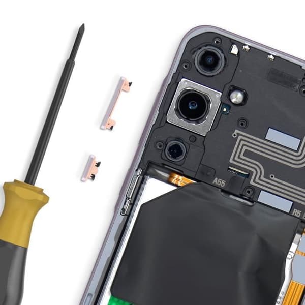 Strøm- og lydstyrkeknap til Samsung Galaxy A55 Purple