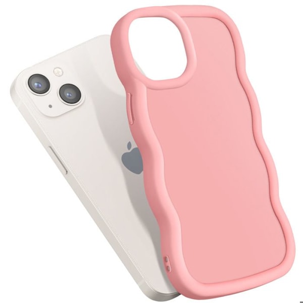 Siliconfodral för iPhone 13 Stötbeständig serie Candy Rose Rosa