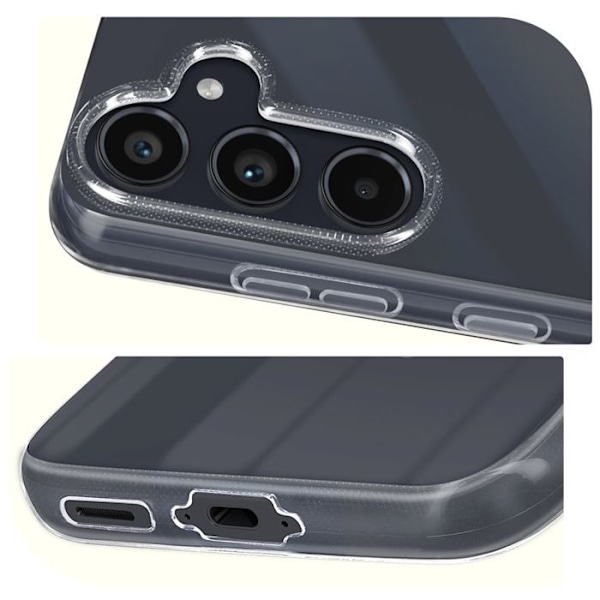 Etui til Samsung Galaxy A55 - MAYAXESS - Blød silikone - Sort - Anti-ridse og stødsikker beskyttelse Svart