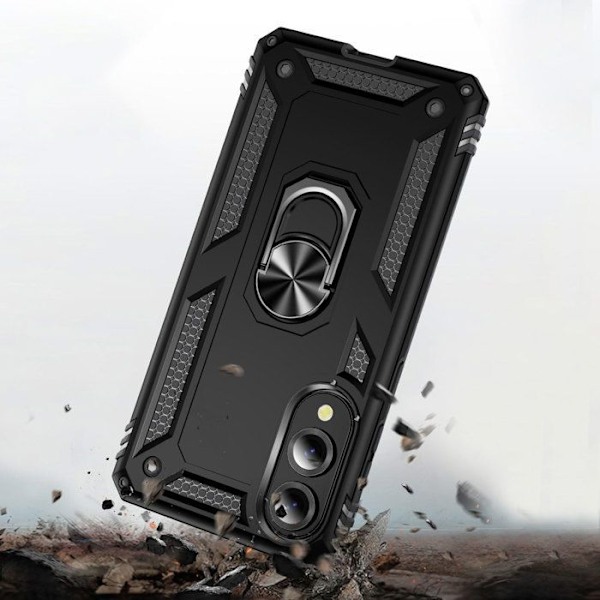 Samsung Galaxy S25 Edge Hybrid Suojakuori Magneettinen Tuki Musta Svart